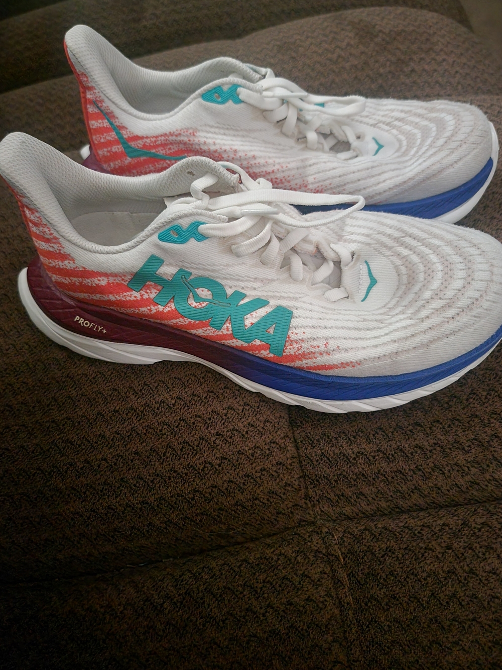 Hoka MACH 5 Women's White And Multi Color Running Sneakers